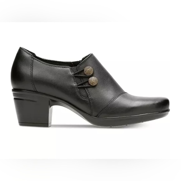 Clarks Shoes - CLARKS EMSLIE WARREN Black Leather Women's Shoes 9 NEW IN BOX